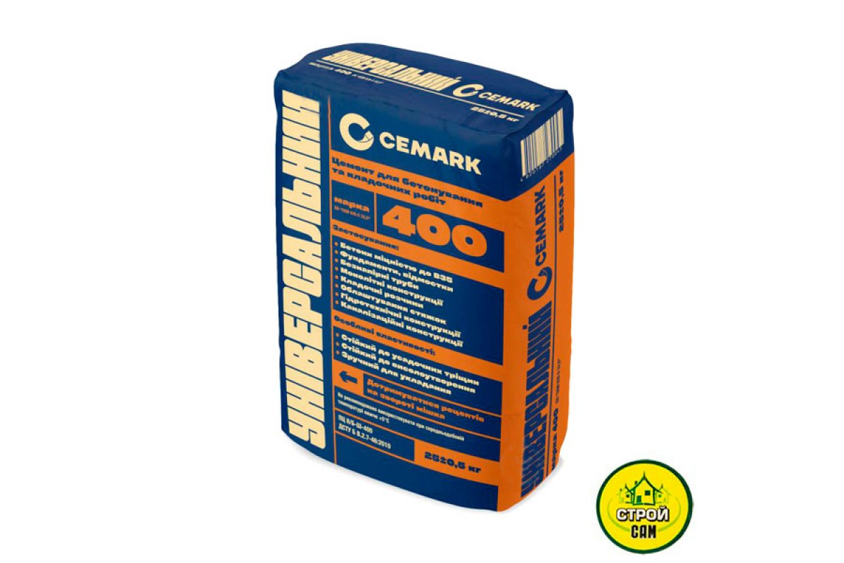 Цемент 400+ Унiверсальний CEMARK (25кг)